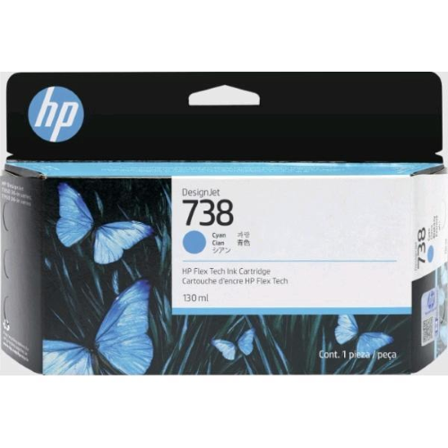 Hp Cartuccia DesignJet Ink 738M Ciano -300 ml